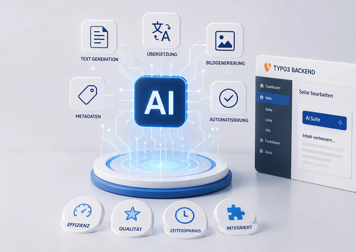 AI Suite AI Suite Vorteile Diagramm TYPO3 Backend